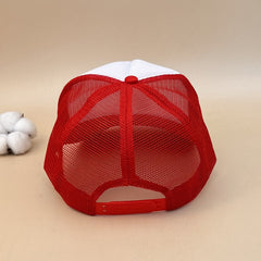 Red Lip Print Trucker Hat Sunshade Baseball Cap Lightweight Dad Hats Women