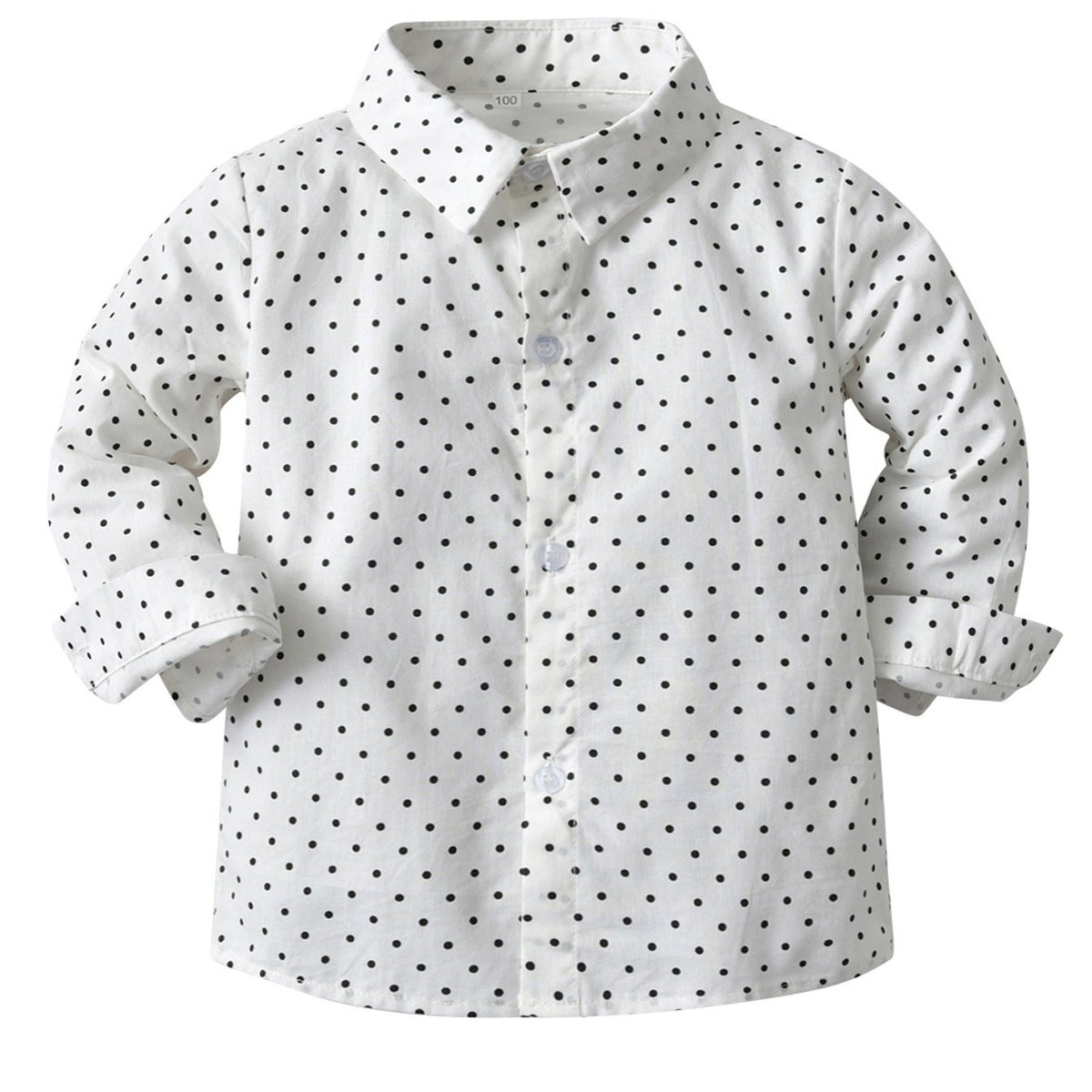 Kids Polka Dot Long Sleeve Shirt Cardigan