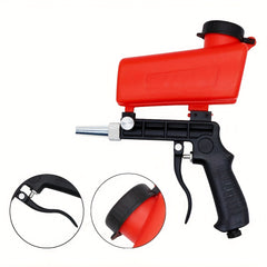 Portable Gravity Sandblasting Gun 90psi Red Rust Removal Sandblasting Machine