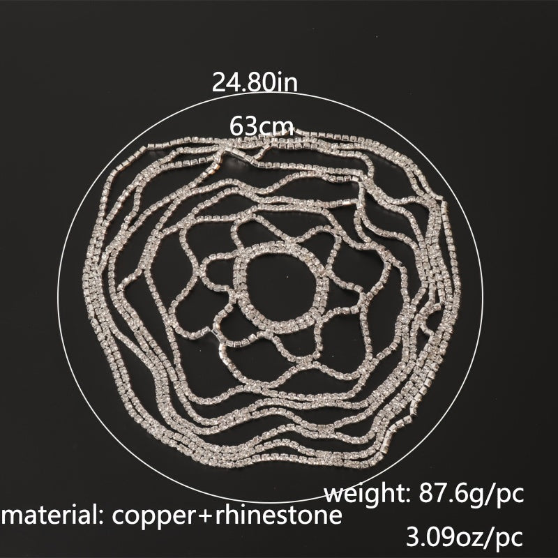Mesh Bridal Headband Rhinestone Head Piece Hair Accessories