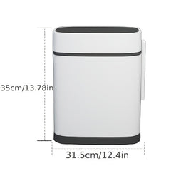 1pc Narrow Seam Trash Can with Lid