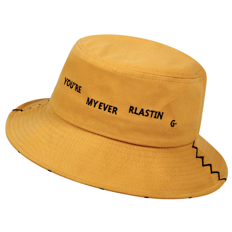 Embroidery Bucket Hat Women Men Unisex