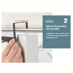 5 Hooks Door Coat Towel Holder for Wardrobe