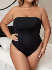  Seamless Tummy Control Strapless Jumpsuit Body Shaper