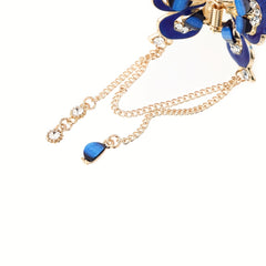 Butterfly & Tassel Hair Claw Rhinestone Banana Clip