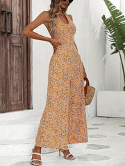 Boho Floral Wide Leg Jumpsuit for Women
