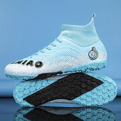Boys' High Top TF Football Boots Anti-skid Breathable Soccer Cleats