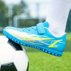 Youth Turf Soccer Shoes Hook And Loop Fastener Safe For Ankle All Season