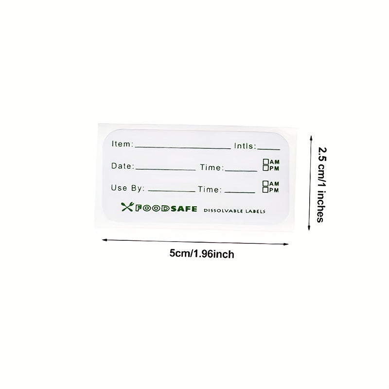 Food Storage Labels - 125pcs, 300pcs, 500pcs, 2.54 x 5.08 cm, 2.54 x 7.62 cm