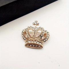 Rhinestone Crown Brooch Pin Men's Jewelry Garment Accessories