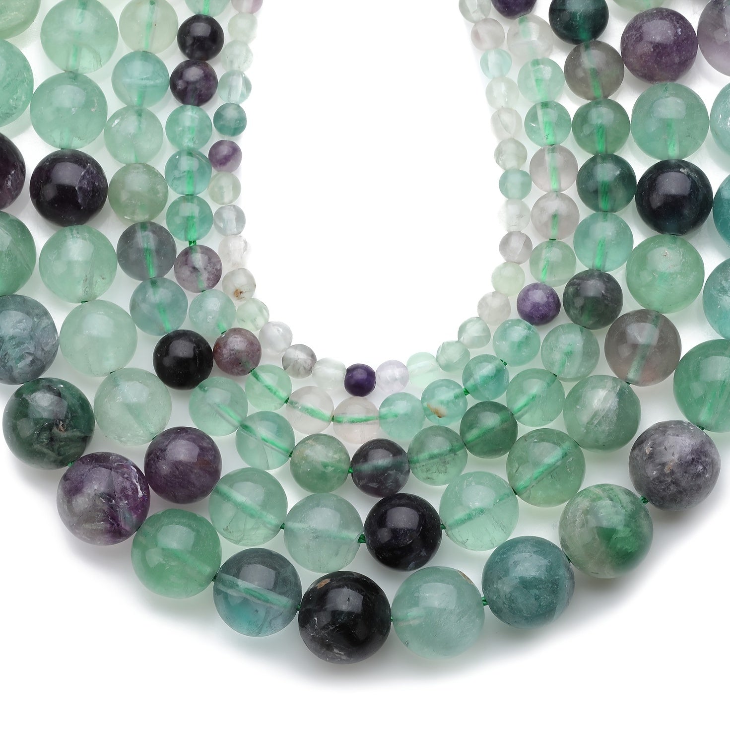 Natural Rainbow Fluorite Gemstones Loose Beads for Jewelry Making