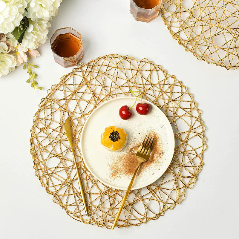Woven Placemat Heat Resistant Stain Resistant Non slip Placemat Washable