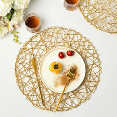 Woven Placemat Heat Resistant Stain Resistant Non slip Placemat Washable