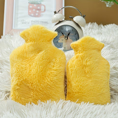 Cartoon Hot Water Bag w/ Plush Cover for Autumn & Winter