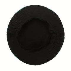 Leaf Print Reversible Bucket Hat Casual Sun Hat For Fishing Travel