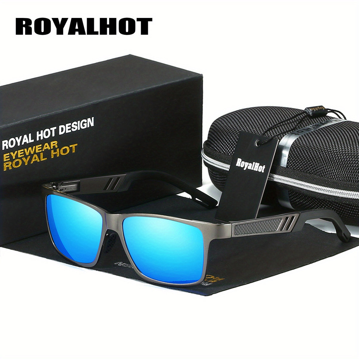 RoyalHot Men's Polarized Square Sunglasses for Driving Fishing Outdoor
