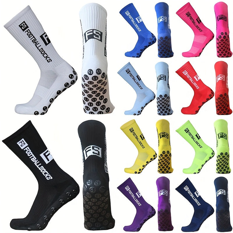 Breathable Anti-Slip Mid Calf Socks Outdoor Sports Football Letter Pattern