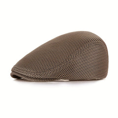 Men's Breathable Mesh Newsboy Cap for Driving