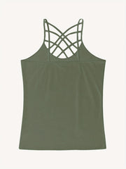 Criss Cross Spaghetti Strap Top Sexy Sleeveless Cami Top