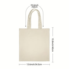 12 Pack Large Canvas Tote Bags for DIY Projects, Shopping, Gifts