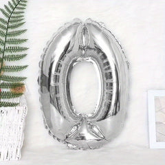 32 inch Silvery 0 9 Number Birthday Party Balloons Decoration Balloon Set