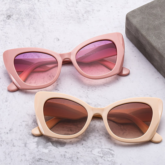Oversized Square Cat Eye Sunglasses UV400 For Women Unisex Vintage Large Shades