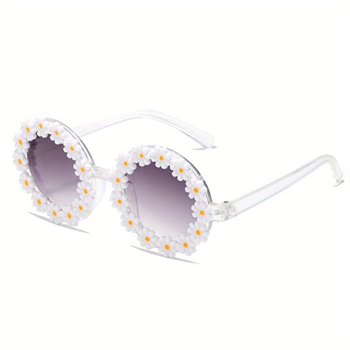 Girls Round Flower Sunglasses UV Protection Glasses for 1-6 Years Old