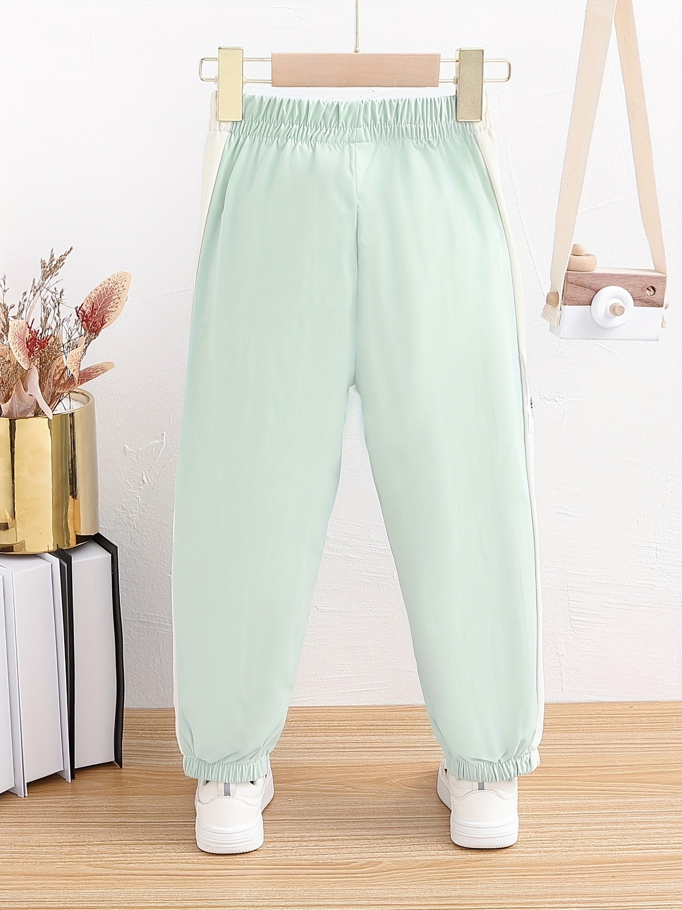 Boys Casual Letter Print Sweatpants Elastic Waist Sport Jogger Pants