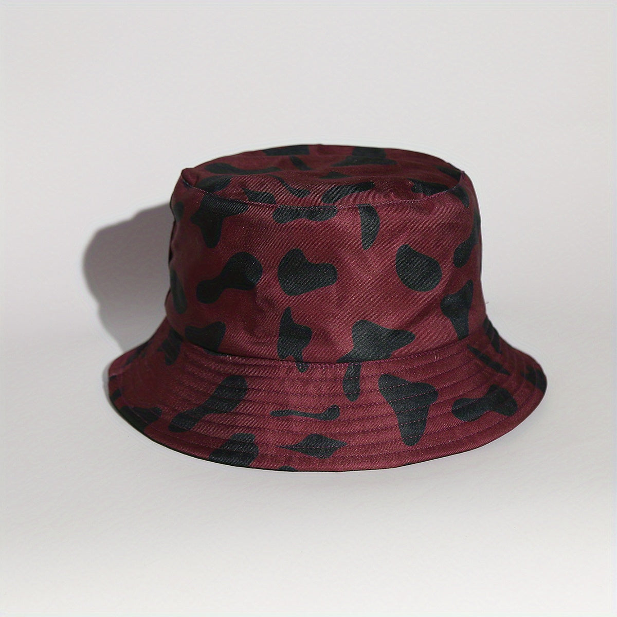 Children's Cow Pattern Double-sided Sun Hat for Outdoor Travel