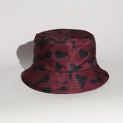 Children's Cow Pattern Double-sided Sun Hat for Outdoor Travel