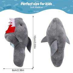 10pcs Soft Plush Finger Puppets Marine Animals with Expressive Eyes & Mouths
