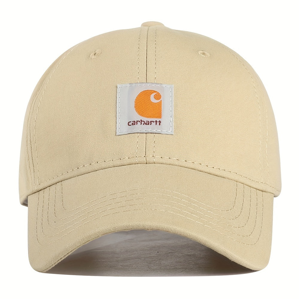 Label Patch Casual Baseball Cap Solid Adjustable Golf Sun Hat Unisex