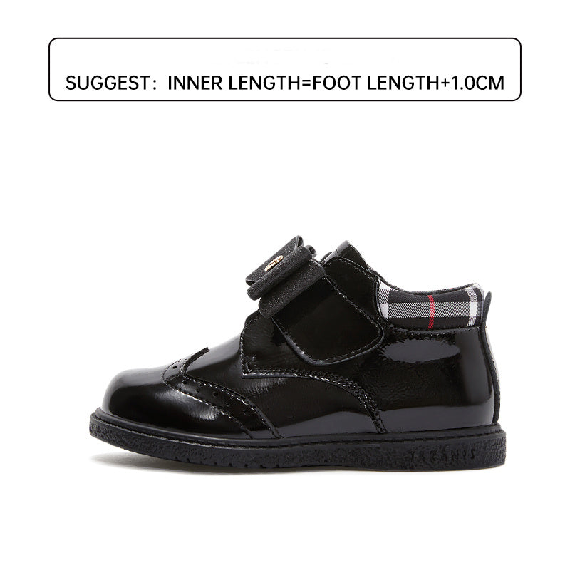 TARANIS Leather Soft soled Booties Slip On Bowknot Shoes