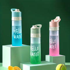 Outdoor Fitness Water Cup 650ml Large Capacity Bottle Spray Water Portable