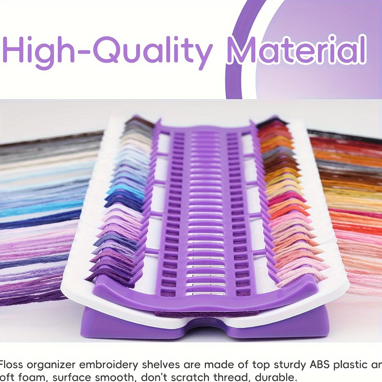 Plastic Floss Organizer with 15 Reusable Labels, Thread Storage Holder