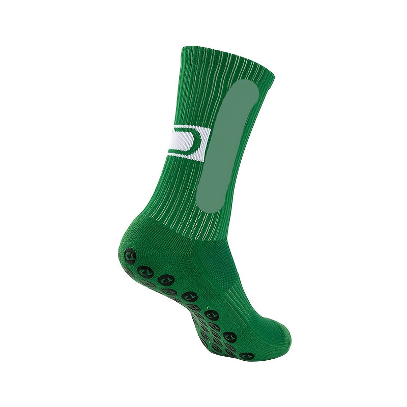 Men's Sweat-absorbing Non-slip Mid-calf Socks for Football Running