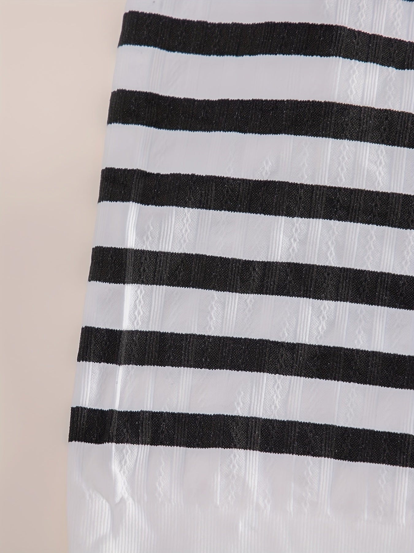 Striped Cami Top with Textured Spaghetti Straps