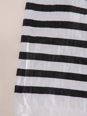Striped Cami Top with Textured Spaghetti Straps
