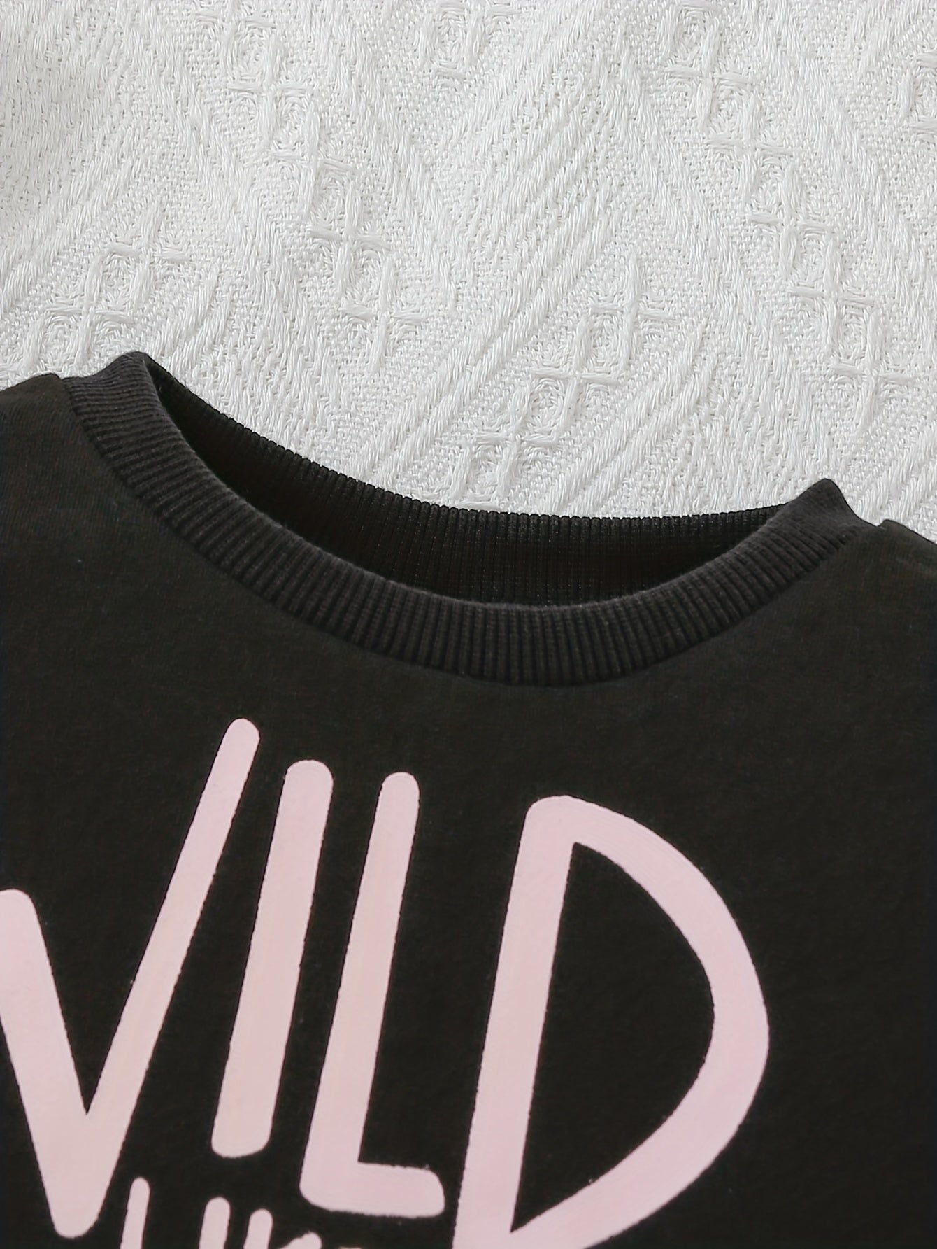 Letter Print Sweatshirt Toddler Baby Girls Pullover Top