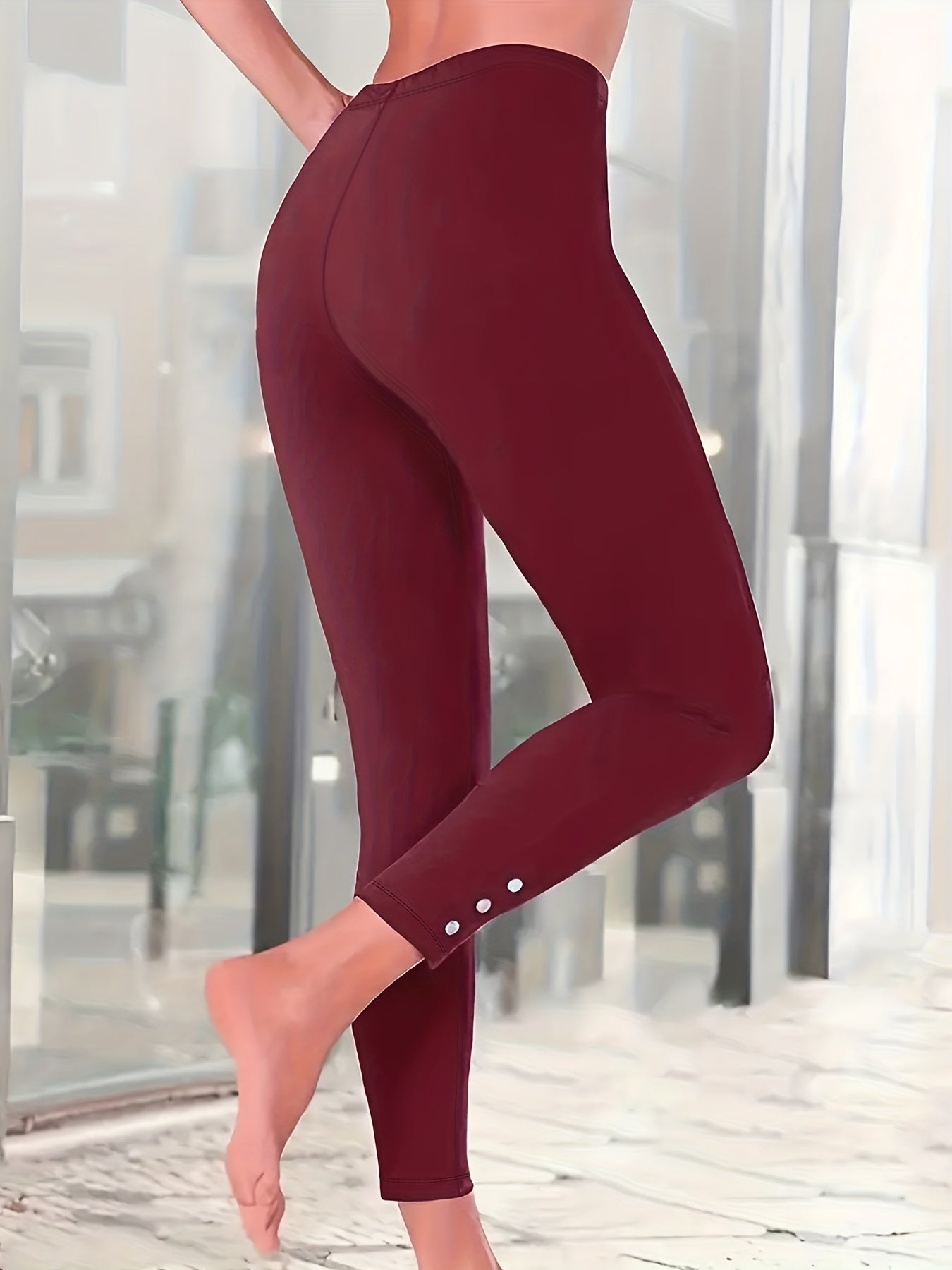  Sports Leggings Women's Plus Dot Print Medium Stretch Skinny Leggings