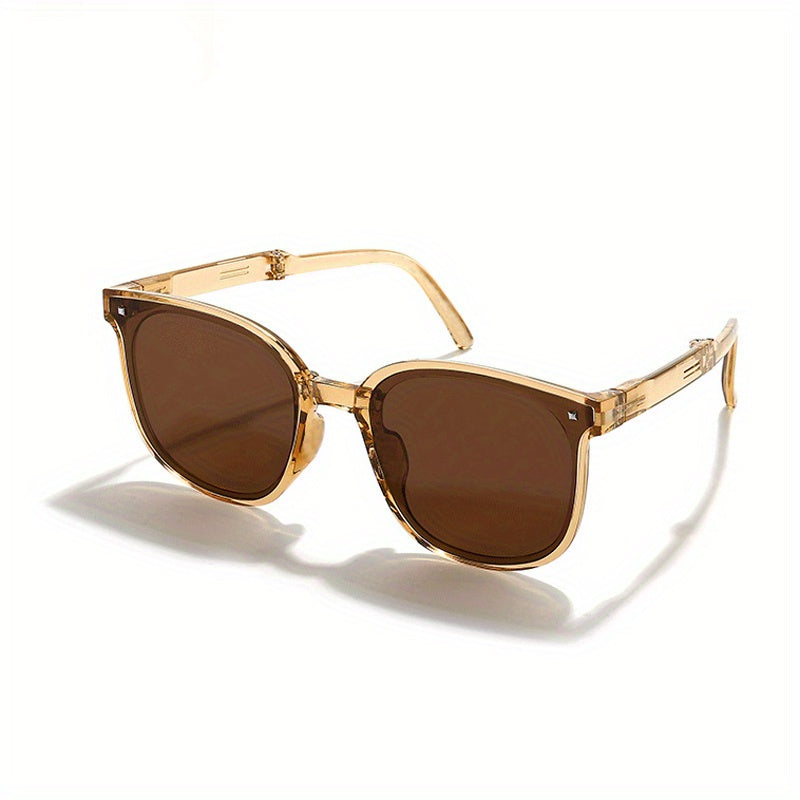 Foldable Rivet Jelly Frame Sunglasses UV400