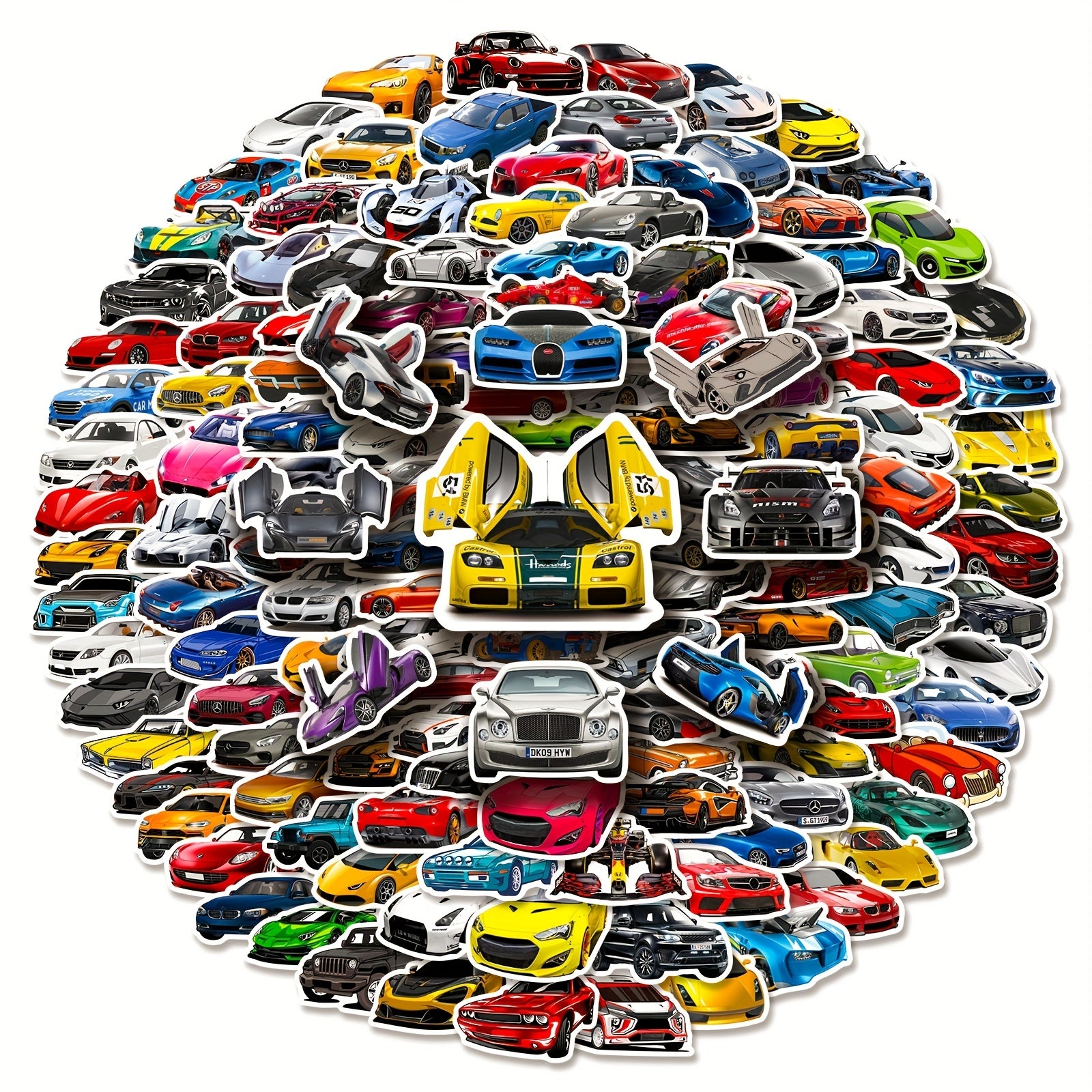 50pcs Racing Car Stickers Waterproof DIY Decorate Party
