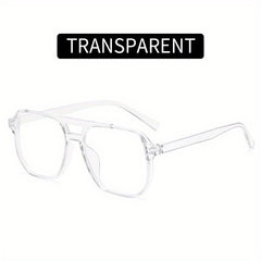 Transparent Computer Glasses Frame Women Men Anti Light Square Eyewear