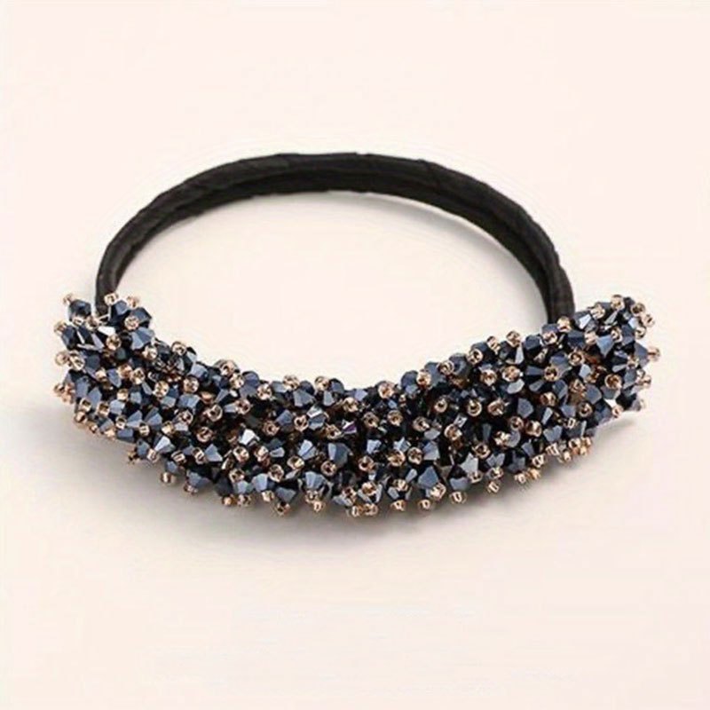 Crystal Pearl Hair Device Braided Headdress Hair Artifact Bun Accessories