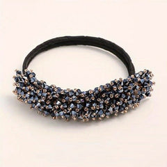 Crystal Pearl Hair Device Braided Headdress Hair Artifact Bun Accessories