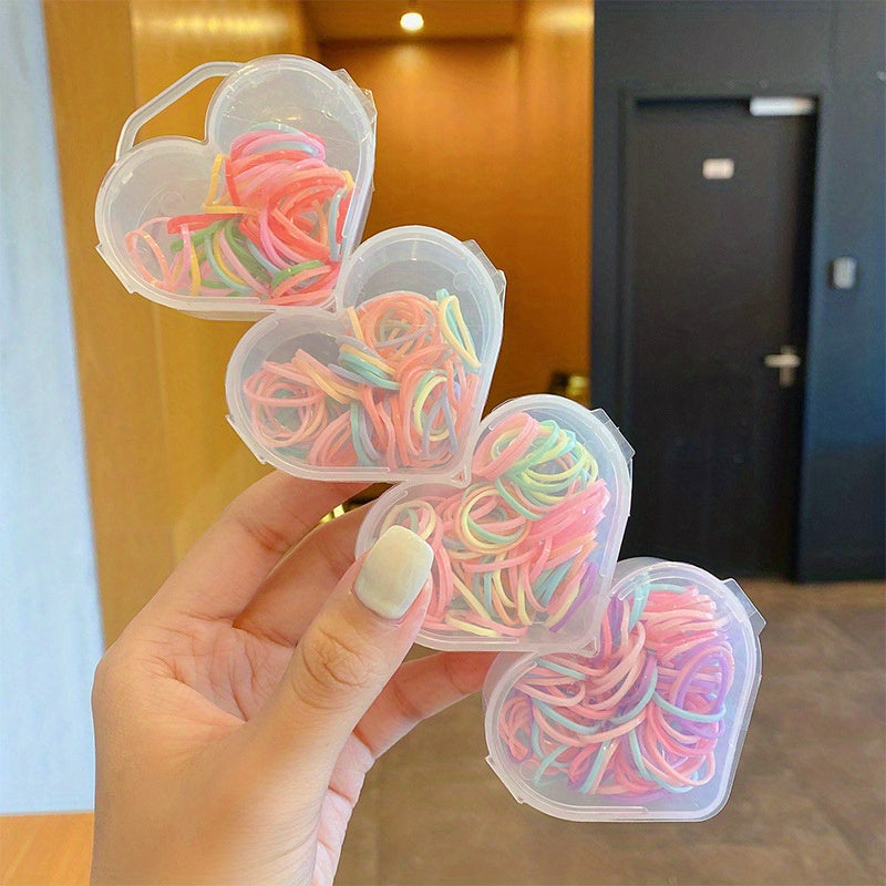 320pcs Macaron Hair Accessories Elastic Hair Tie Claw Clip