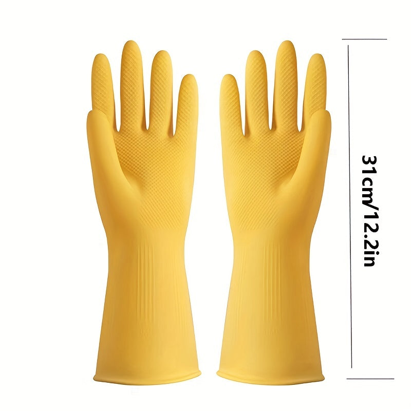 Thick Latex Rubber Waterproof Household Gloves for Dishwashing Gardening Pai