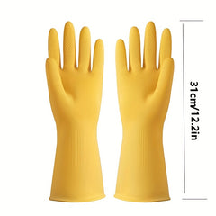 Thick Latex Rubber Waterproof Household Gloves for Dishwashing Gardening Pai