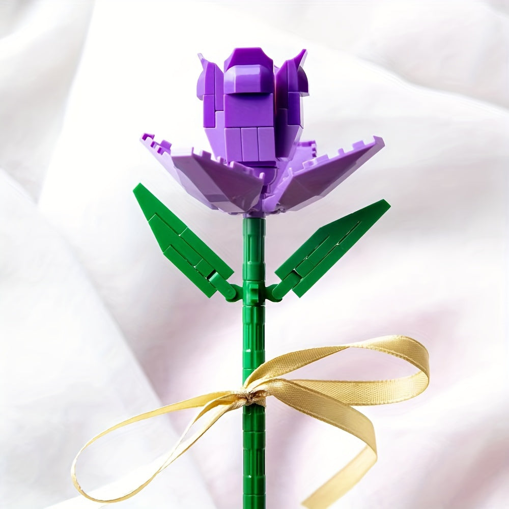 2pcs Flowers Building Blocks Bouquet Home Decor Christmas Halloween