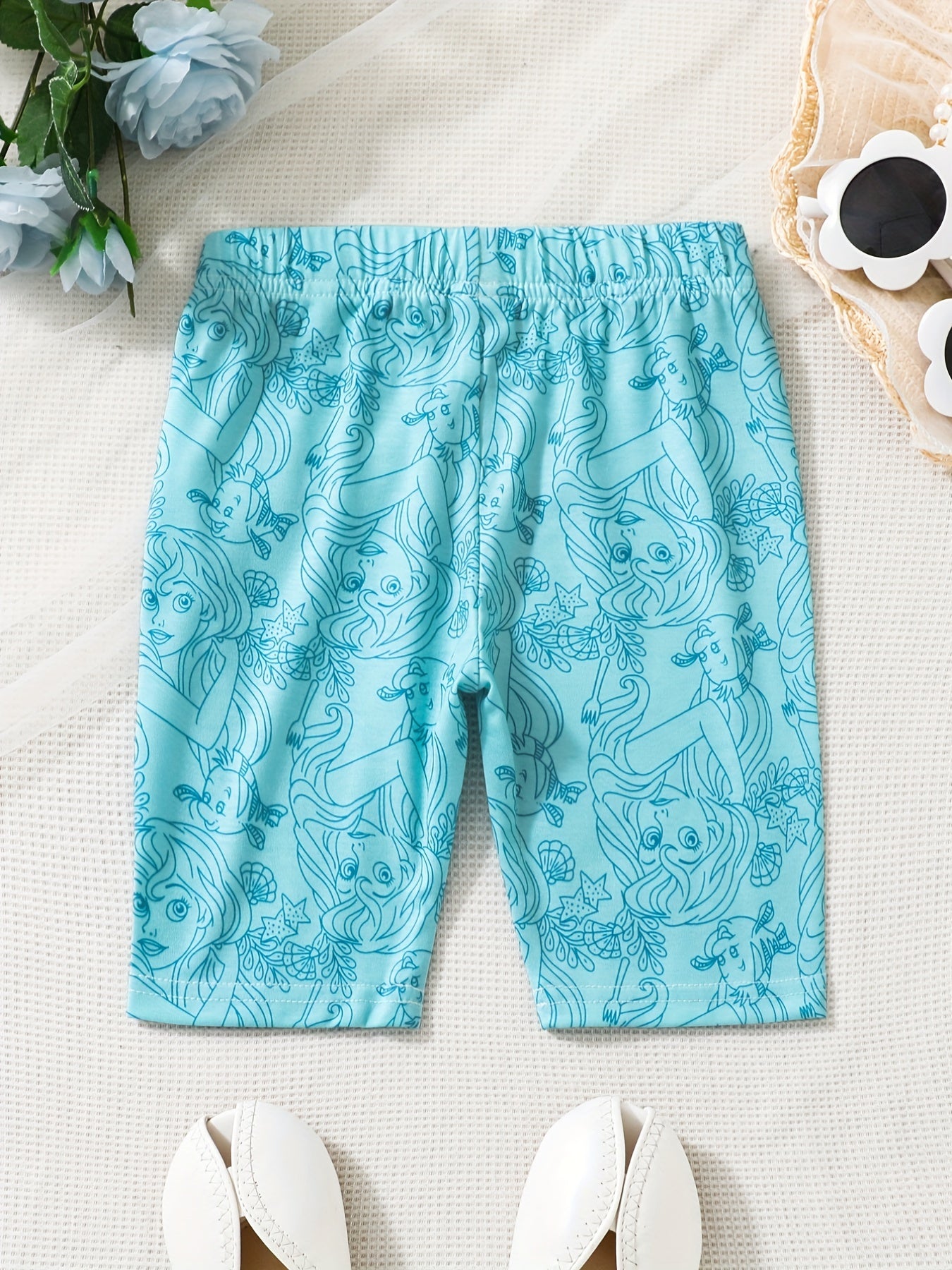Girls' Graffiti Skinny Shorts Leggings for Outwear Dance Bike Shorts